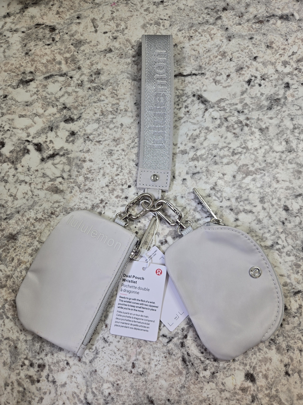 lululemon Dual Pouch Wristlet Gray - Picture 2 of 8